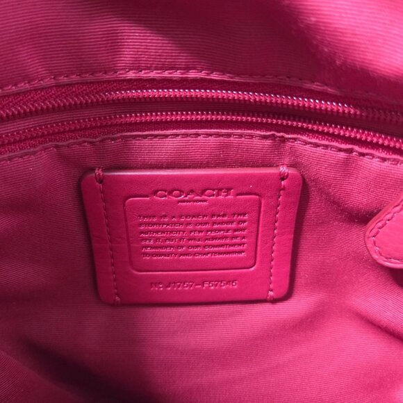 Coach Lexi Raspberry Red Purse Shoulder Bag - Picture 8 of 16